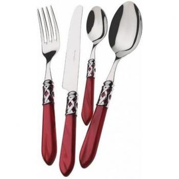 Posate Aladdin Bordeaux 50 pz Casa Bugatti, scatola legno Wengè