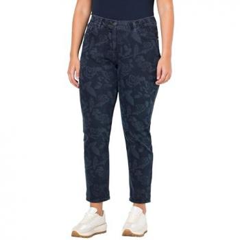 Ulla Popken Damenjeans im Boyfriend-Stil mit Komfortbund