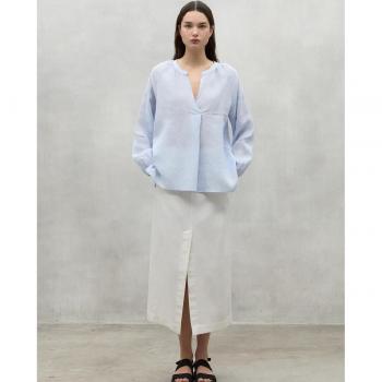 Maglia Ecoalf Lai Stripes Maniche Lunghe Blu Chiaro XL