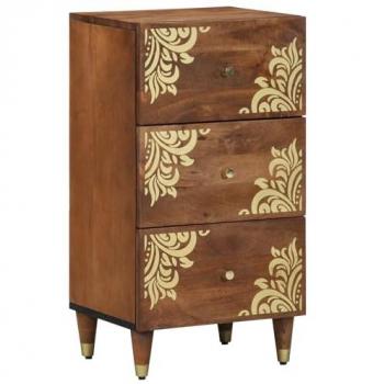 VidaXL Brown Sideboard with Drawer – 40x33.5x75 cm, Solid Mango Wood
