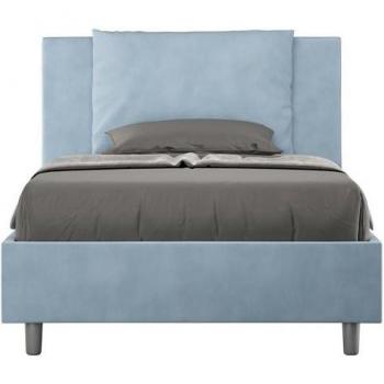 Cama de Una Plaza y Medio Azul Claro Antea 110x200