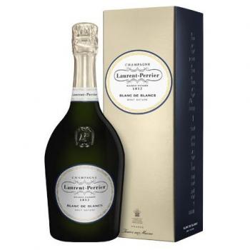 Champagne Laurent Perrier Brut Nature Blanc de Blancs en emballage cadeau