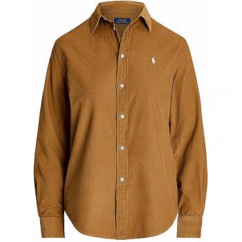 POLO RALPH LAUREN Bluse mit Logo-Stitching, Camel, Größe L