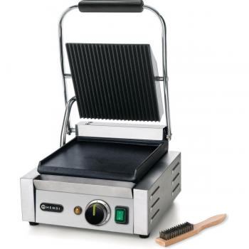 Grill de contact Hendi simple avec plaques lisses et rainurées