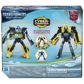 Trasformatori EarthSpark Cyber-Combiner Action Figure di Bumblebee e Mo Malto
