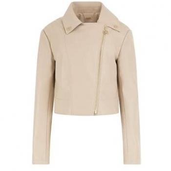 Giubbino Donna Pelle Guess Clemence Color Beige