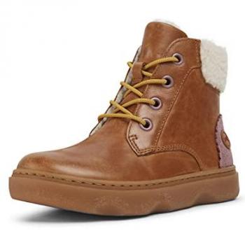 Bottines enfant CAMPER Kiddo Marron Noir Cuir Hauteur moyenne