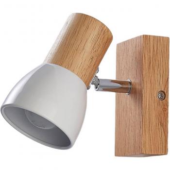 Thorin Spot Murale – Boisé Blanc, 14 cm, Contrôle de Luminance
