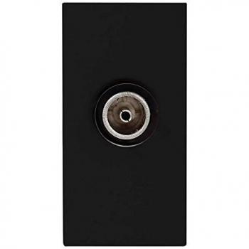Em Ns Black Co-Axial Connect 01 (EMNSTVB-01) – Single Socket for TV/FM, Brushed Brass