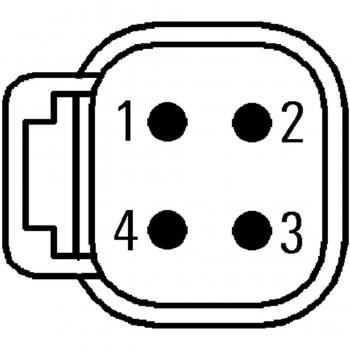 Hecklicht Hella 2VA 012 497‑111 – Amphenol AT Stecker, 4‑polig