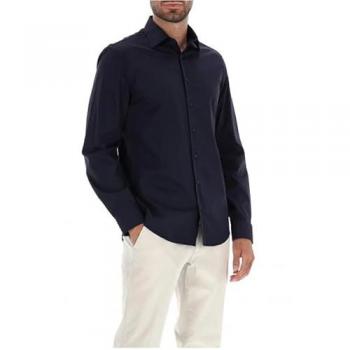 Calvin Camicia Elasticizzata Popeline Uomo Notte