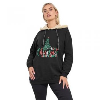 Seasonal Pine Hoodie, Women's Black, Size 26-28