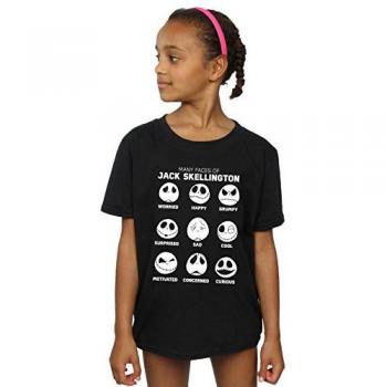 T-shirt nera Jack Skeletron per ragazze Disney