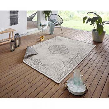 Polypropylene Grey Rug, 80 × 150 cm – Reversible Indoor/Outdoor (Cebu)
