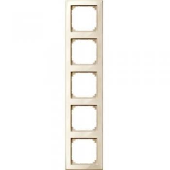 Merten M‑Smart 5‑Gang Wall Frame – Glossy White