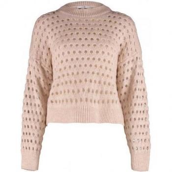Hailys LS A SK El44va Pullover in Beige