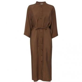 Fransa Relaxed Fit Hemdkleid Braun XS Damen