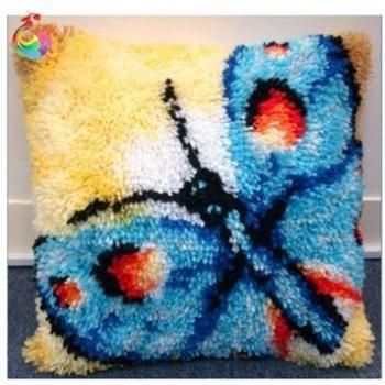 Latch Hook Embroidery Pillow Kit Butterfly