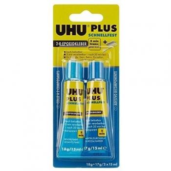 Goma UHU UH45700 Porcelana y Caucho – 2 × 15 ml