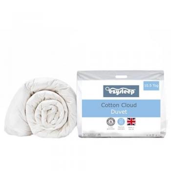 Ezysleep Unisex 10.5 Tog “Soft White Cloud” Down‑Feel Cotton Duvet – Size: Single