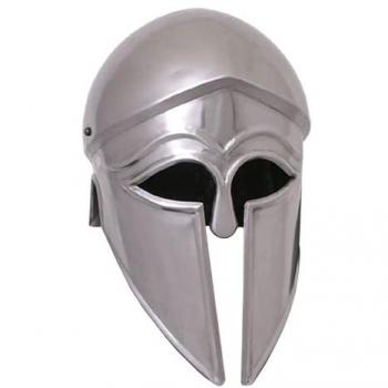 Korintherhelm aus Stahl mit Lederinlay