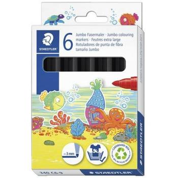 Staedtler Noris Club Penna a punta di feltro, 6 unità, colore nero