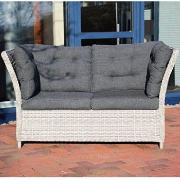 Destiny Paloma 2-Sitzer Gartensofa Bank Weiß