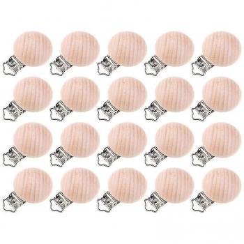 Clips DIY de Metal Clasp con Cadena – Soporte para Chupete 20× (BPA‑Free)