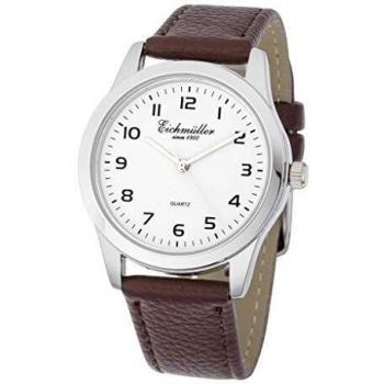 Eichmüller Quarz-Herrenarmbanduhr RE1000 Weiss-braun 39 mm