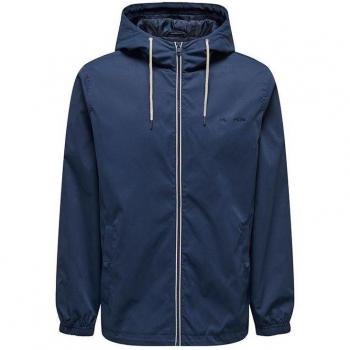 Cappotto a vento ONLY AND SONS uomo blu navy con chiusura zip