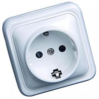 Base Enchufe Simon Alfa Superf Blanco 10/16A 250V TT