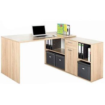 RICOO WM081-ES: Eckschreibtisch aus Eiche, 137 x 136 x 75 cm
