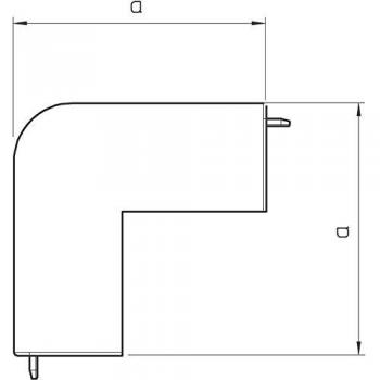 OBO Passaggio Cavi Angolare Esterno WDK HA0RW 4 cm