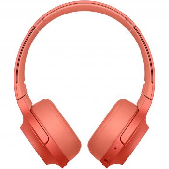 Sony WH-H800 Wireless Hi-Res Stereo Bluetooth Headphones with Microphone and Quick Charge, Red (WHH800R.CE7)