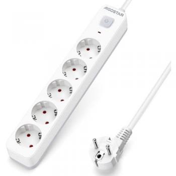 Regleta UD con Interruptor y Cable de Seguridad para Oficina