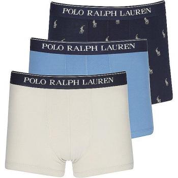 Polo Ralph Lauren Classic Trunk 3-Pack Boxer Shorts in Navy Aop Print, Size S