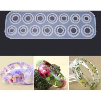 14Pcs Silicone Molds for Flat Rings, DIY Jewelry, US Sizes 5-12
