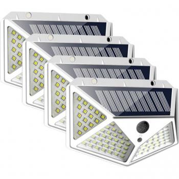 4Pcs 100LED Outdoor Solar Motion Sensor Light