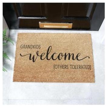 Tolerated Welcome Mat for Grandkids – 60x40cm (Brown)
