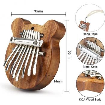 Mini Kalimba Oso de 8 Cuerdas