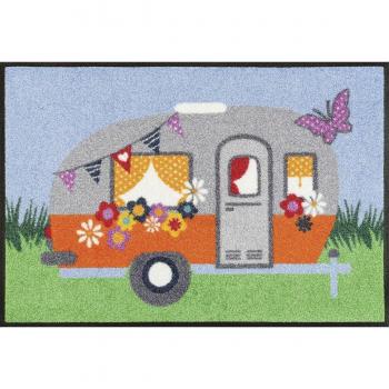 Wash+dry Fußmatte Happy Camping 75x50 cm