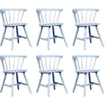 Sillas de Comedor Elegantes 6 Piezas Madera de Caucho