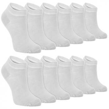 Sock Snob Männer-Bambussocken Multipack 12 Paar – atmungsaktiv – weiß – EU 41‑45