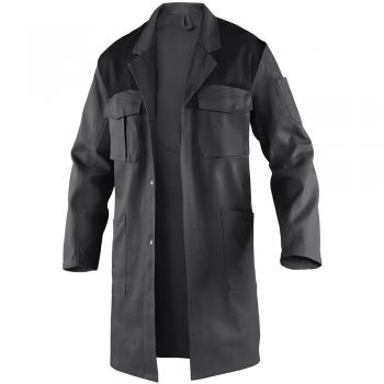 KÜBLER Workwear: Identiq Cotton Arbeitsmantel (Anthrazit) – Größe 118