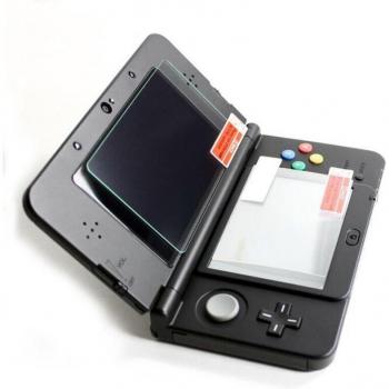 Película de vidrio templado + protector transparente para consola Nintendo 3DS pequeña