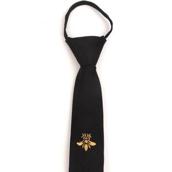 Black Zipper Tie for Casual Wear