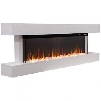 0inch White Wall Mounted Electric Fire Suite