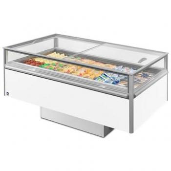 Ilot réfrigéré libre service SVABA 3‑200P CLOSE avec couvercles coulissants IARP