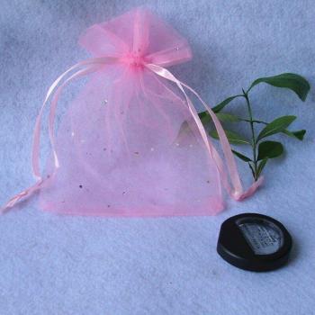 10pcs 15x20cm Pink Purple Organza Drawstring Bags