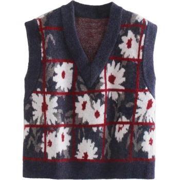 Sweat V‑shape à motifs floraux en vrac